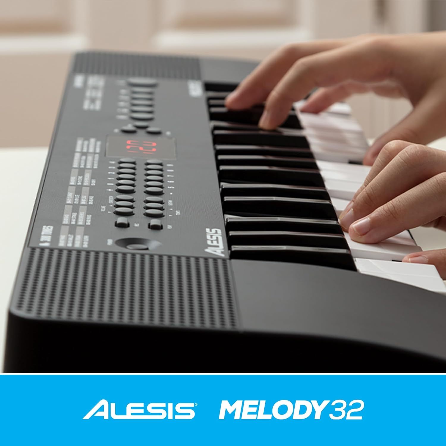 Alesis Melody 61 - Piano eléctrico con 61 teclas, Teclado Musical con altavoces, audífonos, micrófono, soporte para piano, atril y taburete