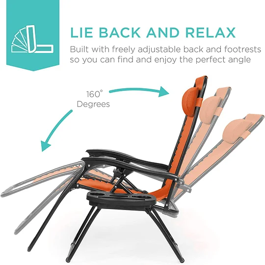 Best Choice Products - Juego de 2 sillones reclinables para patio, piscina con soporte para vasos (color), Azul marino