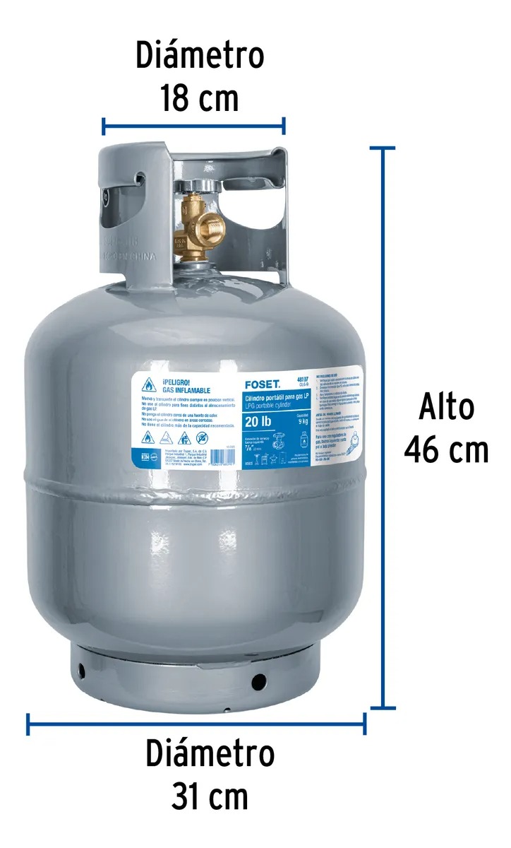 Kit Parrilla De 4 Quemadores, Tanque De Gas 9 Kg Y Regulador Aceroinoxidable