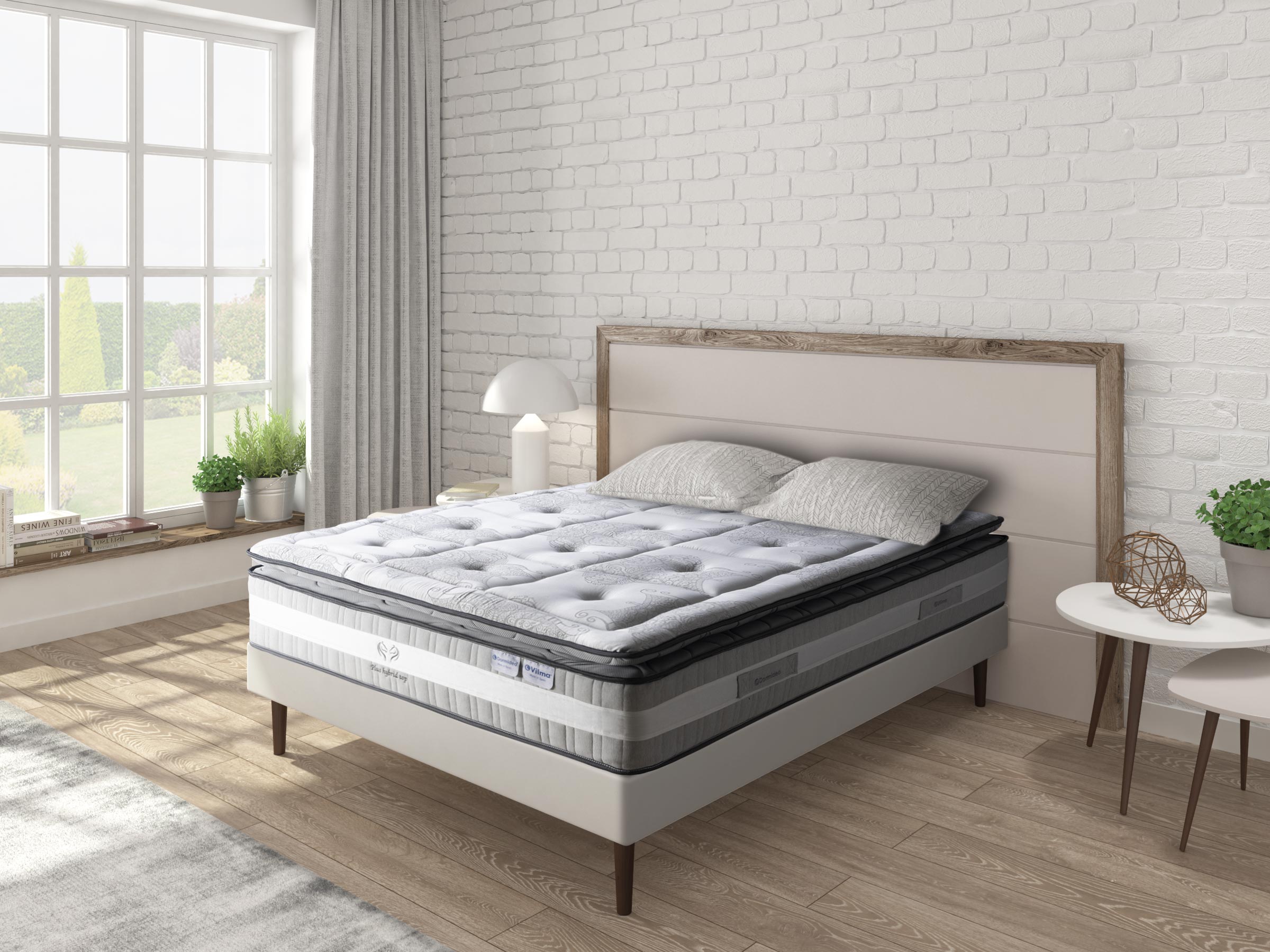Colchón Premium Hybrid Plus | Tecnología de Resortes Ensacados + Espuma HR | Máximo Confort y Soporte