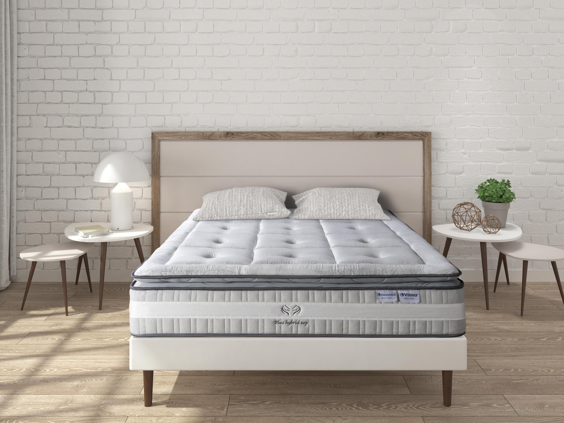 Colchón Premium Hybrid Plus | Tecnología de Resortes Ensacados + Espuma HR | Máximo Confort y Soporte
