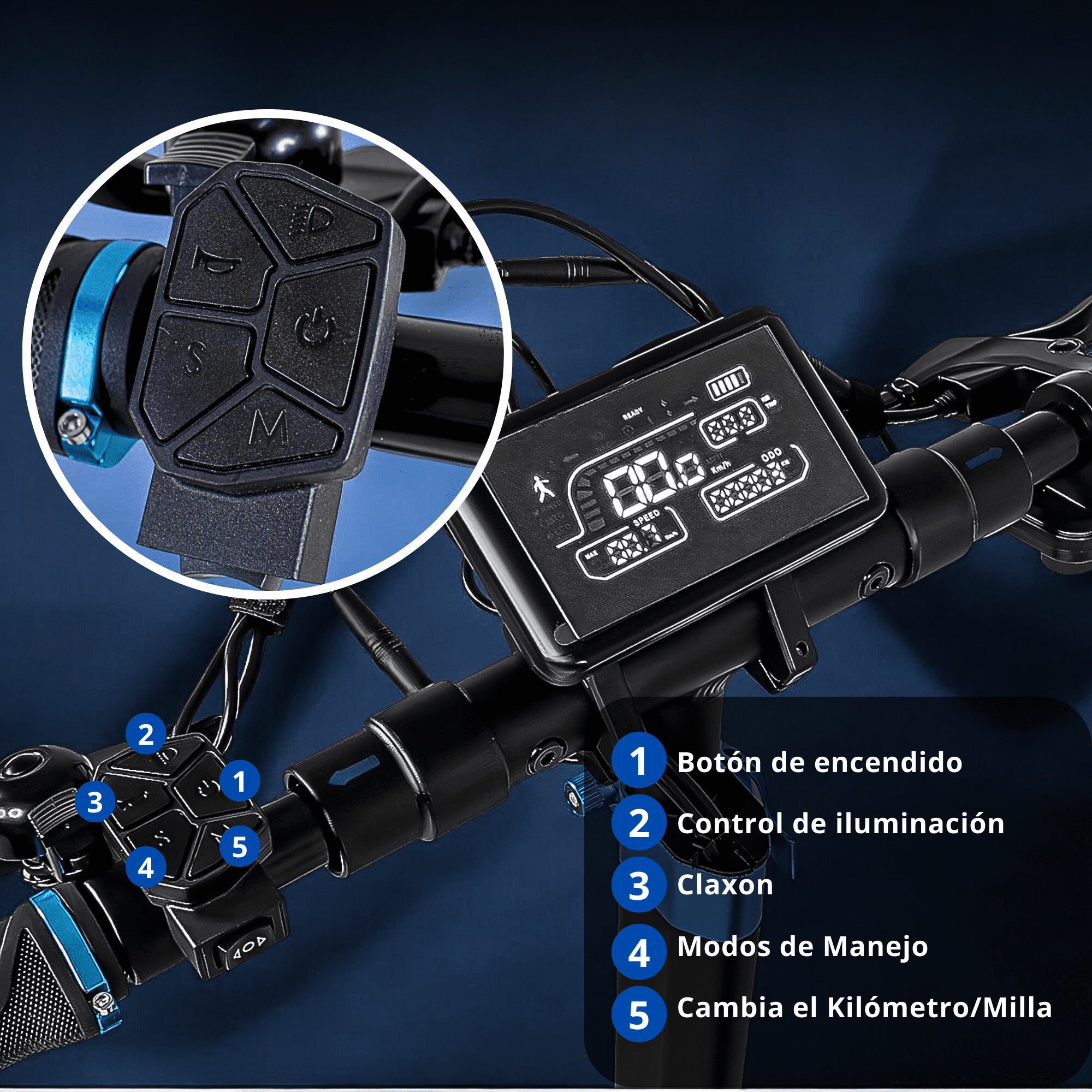 Scooter Electrico Plegable E-be Bx45 Monopatin 45km 1000w