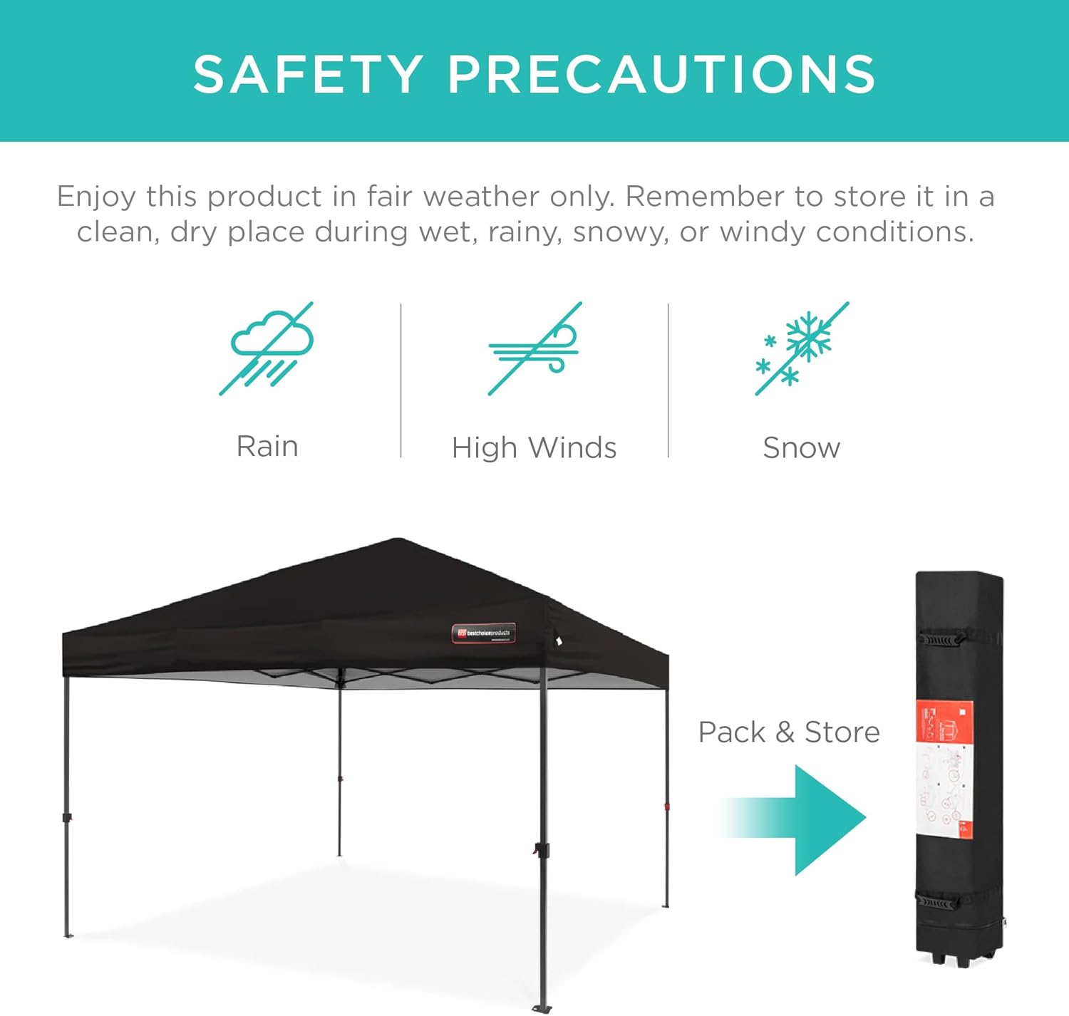 Best Choice Products - Toldo de armado fácil de 1 persona con un botón, tienda portátil e instantánea, funda, 3 x 3 metros, 4 bolsas de peso, color azul