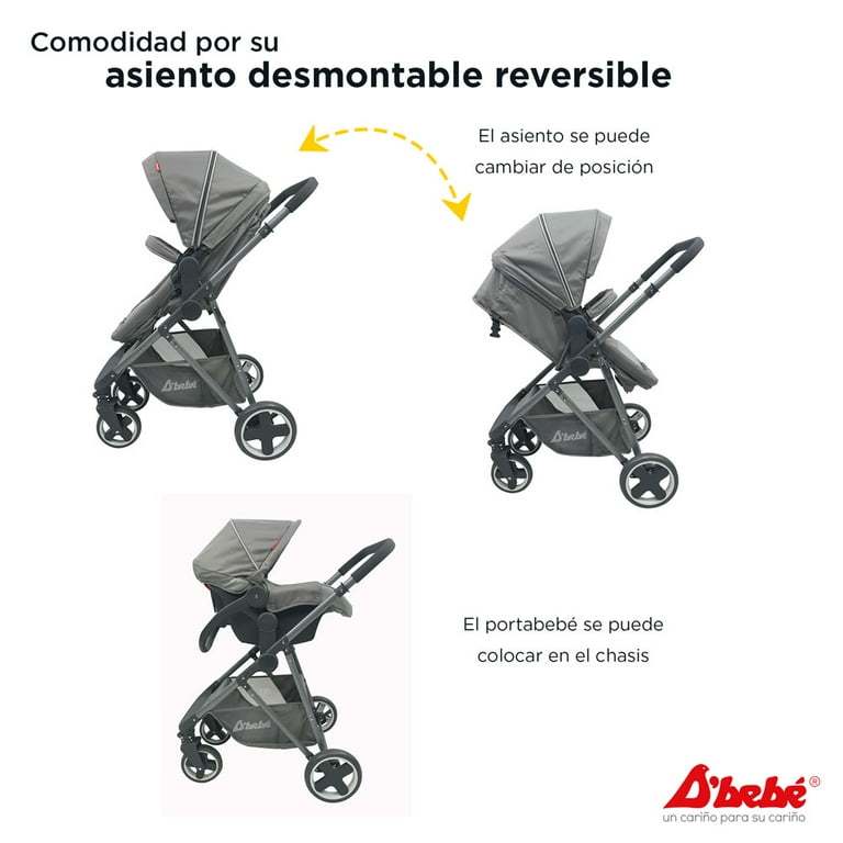 Carriola Travel System Queen Gris D'Bebé 43