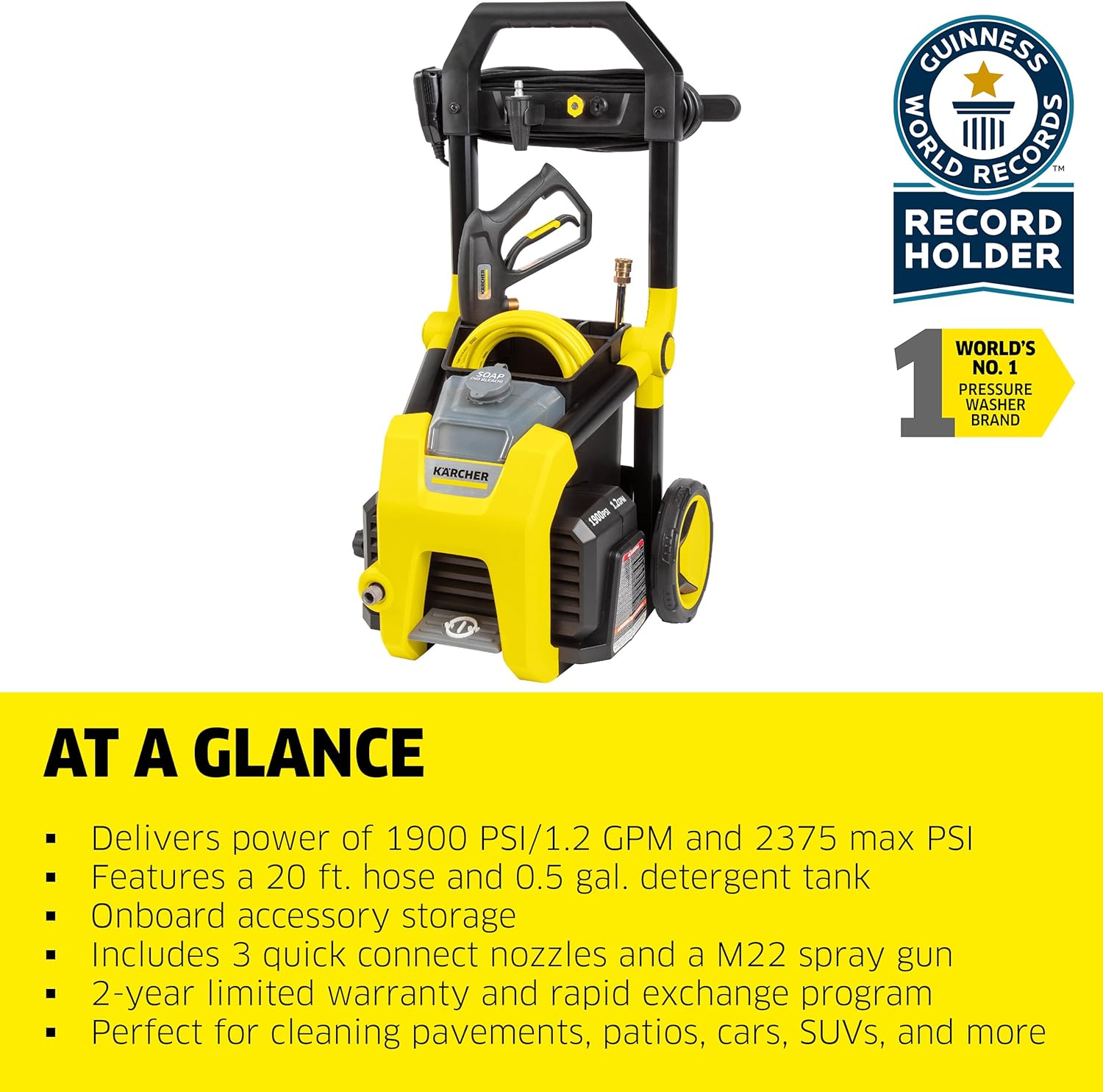 Karcher - Máquina limpiadora eléctrica a presión, K1700 Cubo, Amarillo