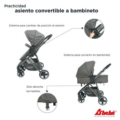 Carriola Travel System Queen Gris D'Bebé 43