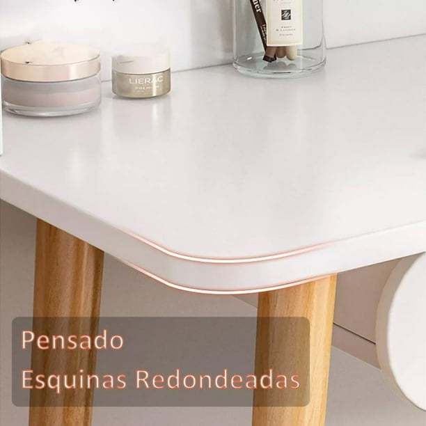 Tocador De Dormitorio Con Espejo Led Cajone Compacto Moderno