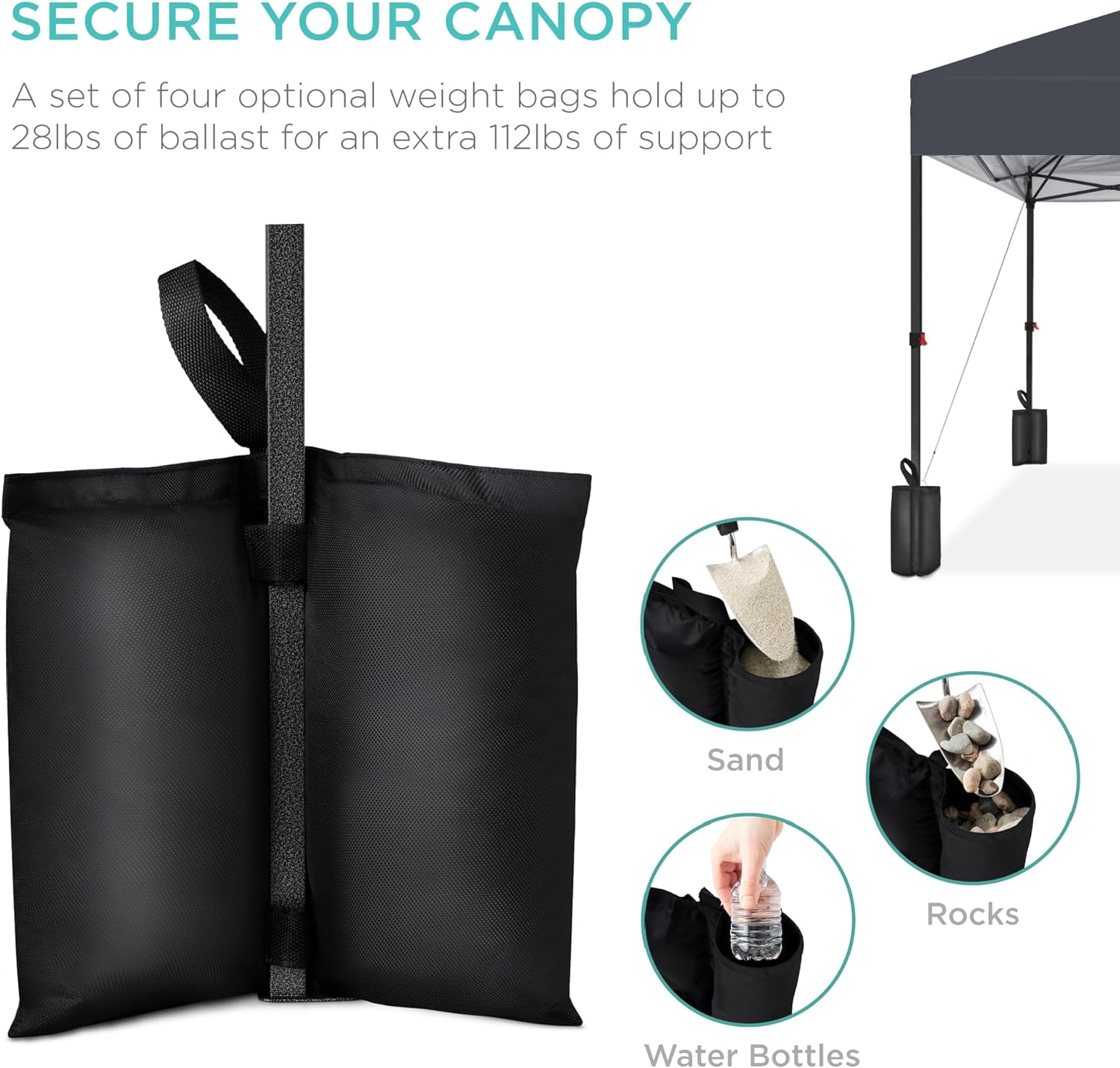 Best Choice Products - Toldo de armado fácil de 1 persona con un botón, tienda portátil e instantánea, funda, 3 x 3 metros, 4 bolsas de peso, color azul