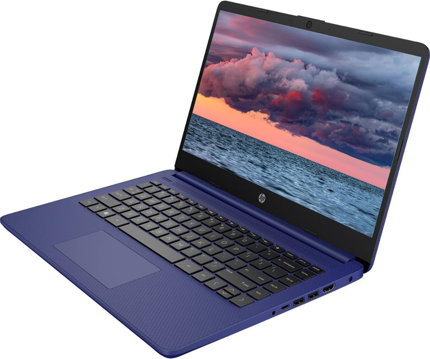 HP - Laptop (incluye 1 año Microsoft 365), pantalla HD de 14 pulgadas, 16 GB de RAM, 64 GB eMMC, Intel Quad-Core N4120, estudiantes y negocios, cámara web, HDMI, Wi-Fi, RJ-45, Windows 11 Home, rosa