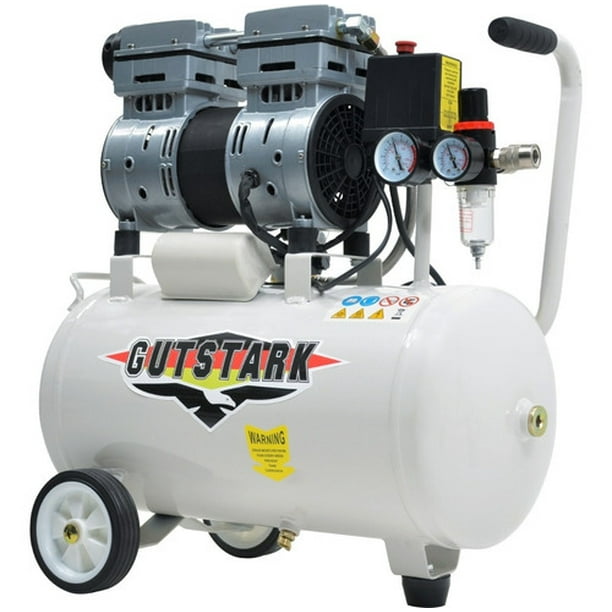 Compresor Dental Aire 1 HP 25 L Gutstark Home Silencioso 127v 2 Pistones 116 Psi Libre Aceite