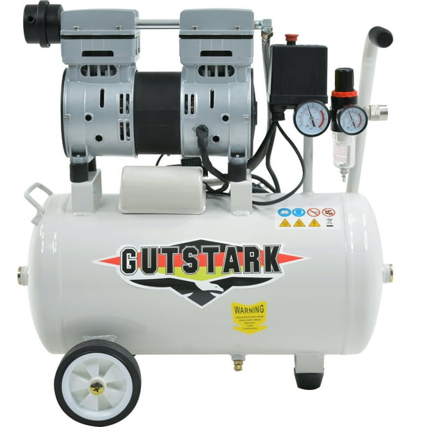 Compresor Dental Aire 1 HP 25 L Gutstark Home Silencioso 127v 2 Pistones 116 Psi Libre Aceite