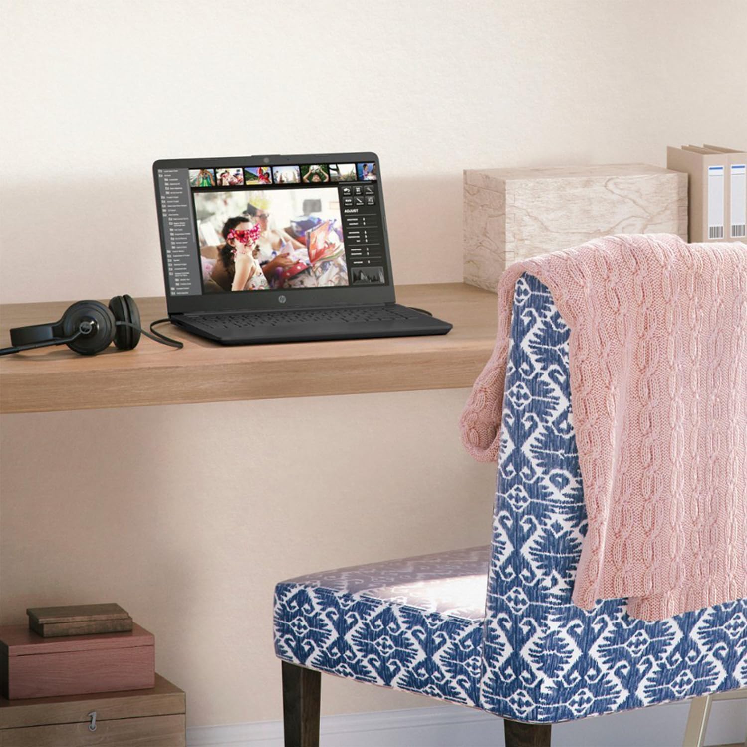 HP - Laptop (incluye 1 año Microsoft 365), pantalla HD de 14 pulgadas, 16 GB de RAM, 64 GB eMMC, Intel Quad-Core N4120, estudiantes y negocios, cámara web, HDMI, Wi-Fi, RJ-45, Windows 11 Home, rosa