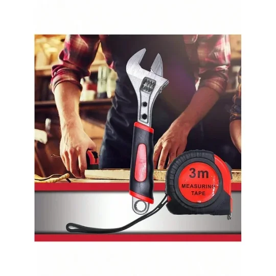 Arcwares 799pcs Aluminum Trolley Case Tool Set Silver, House Repair Kit Set, Household Hand Tool Set, with Tool Belt,Gift on Father's Day (Black)