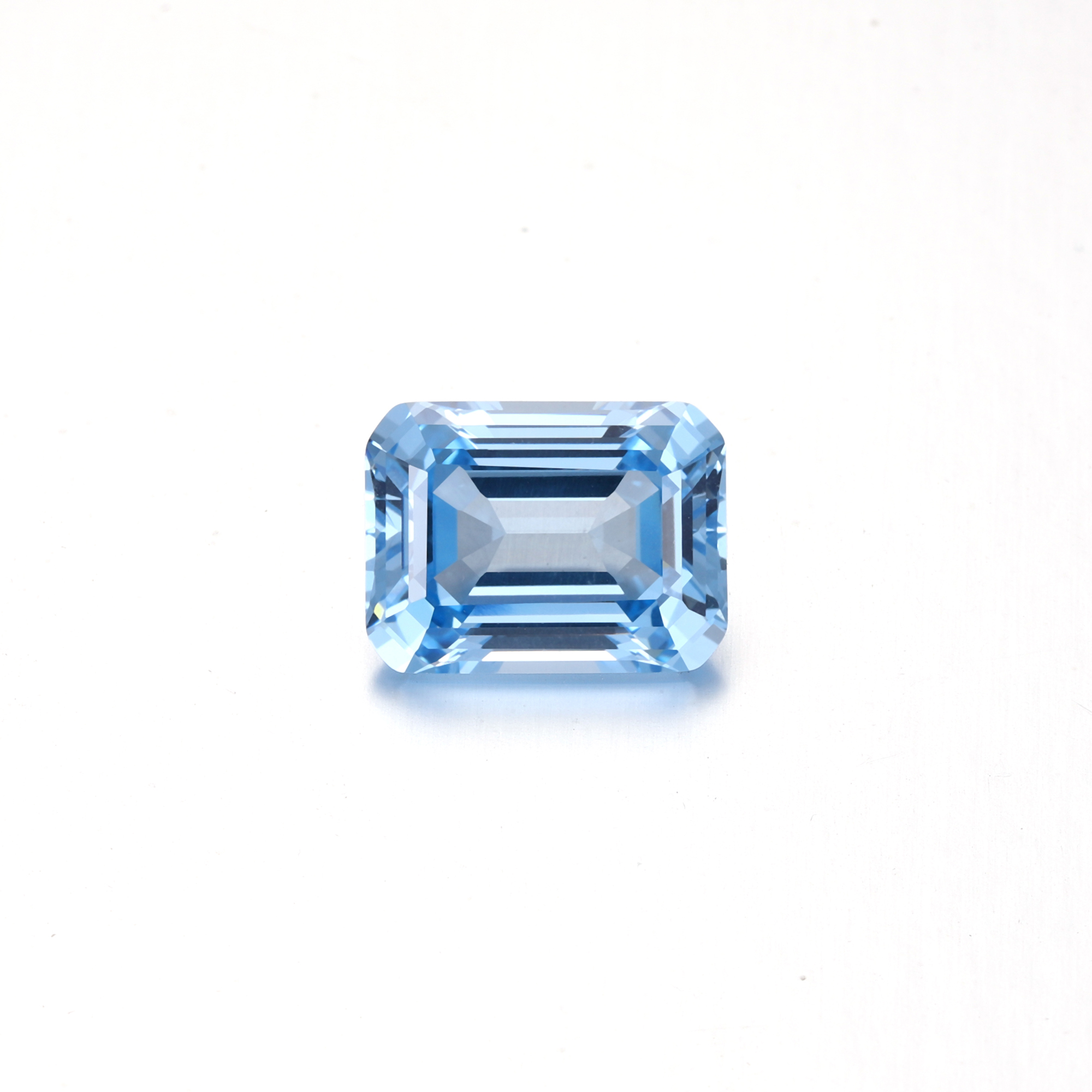  15Carat Emerald Cut  Lab Grown Sky Blue Sapphire