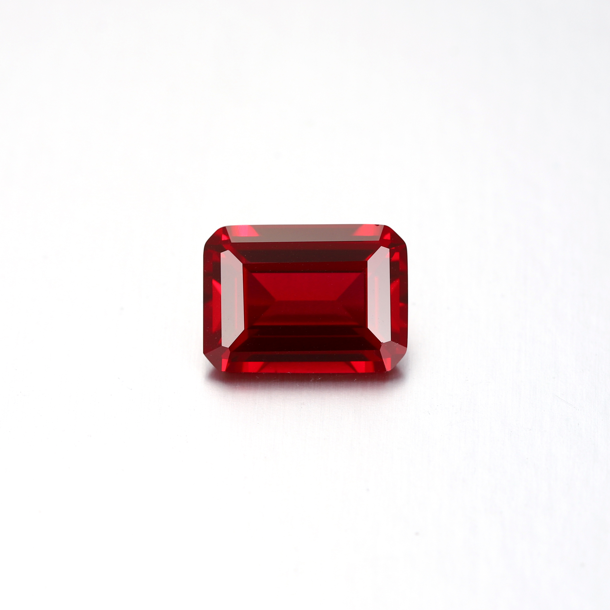 20Carat Emerald Cut Lab Grown Red Ruby