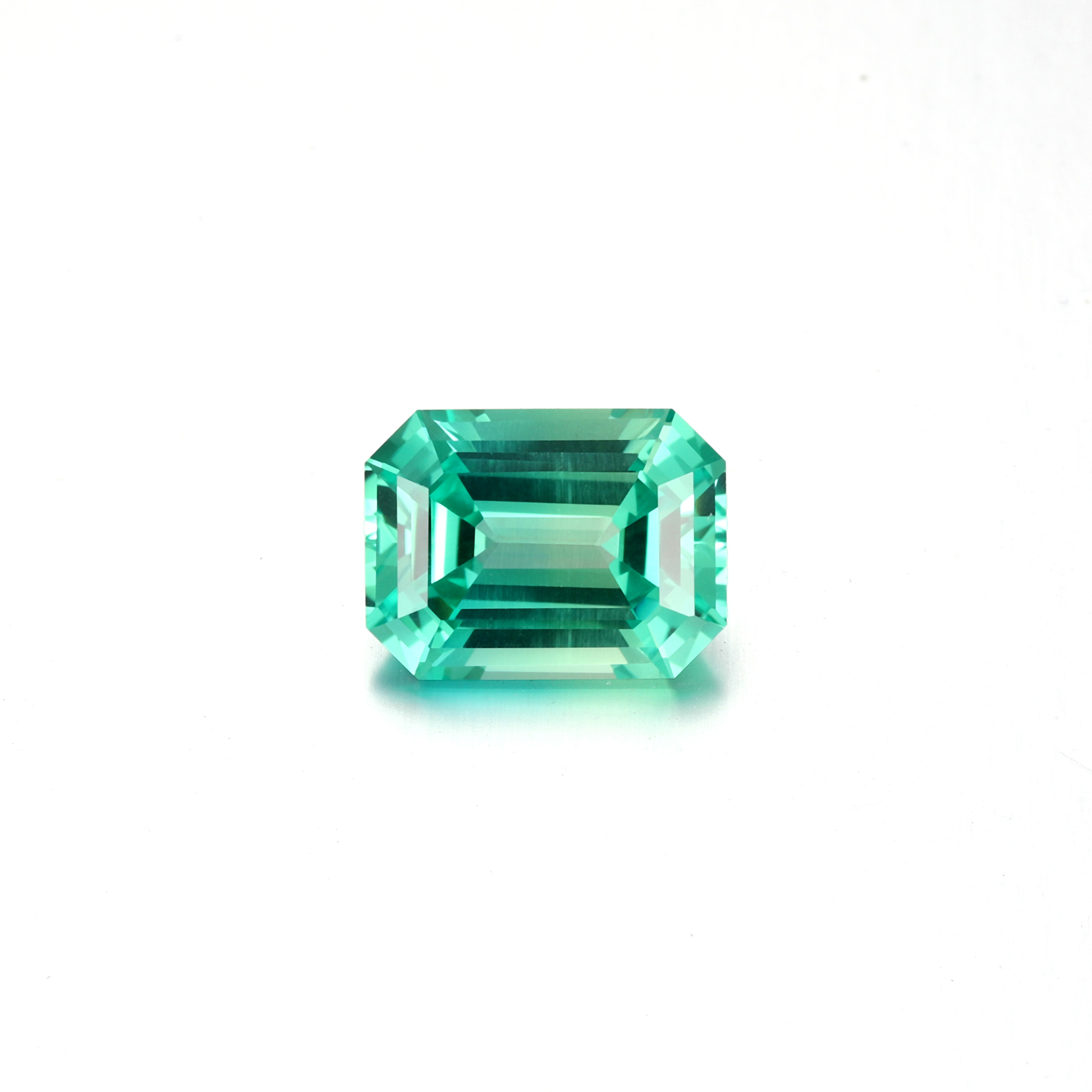16Carat Emerald Cut Lab Grown Green Sapphire