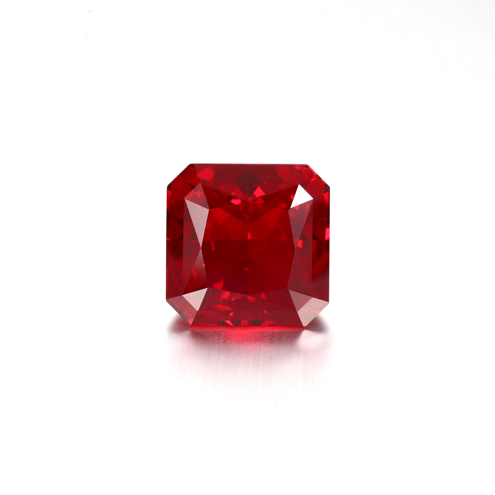 25Carat Radiant Cut Lab Grown Red Ruby