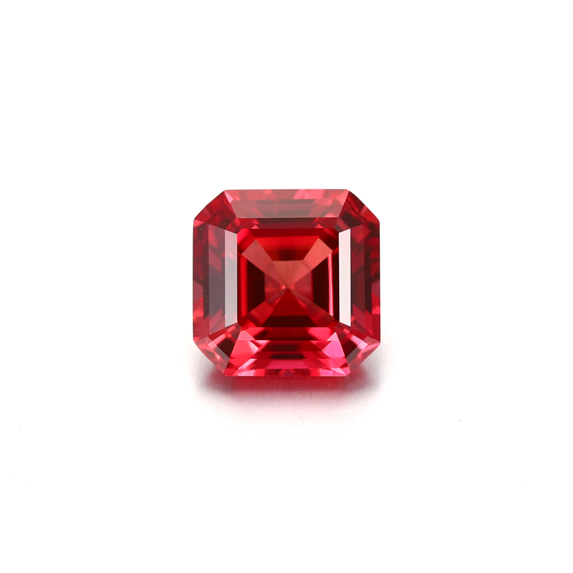 10Carat Emerald Cut Lab Grown Red Ruby
