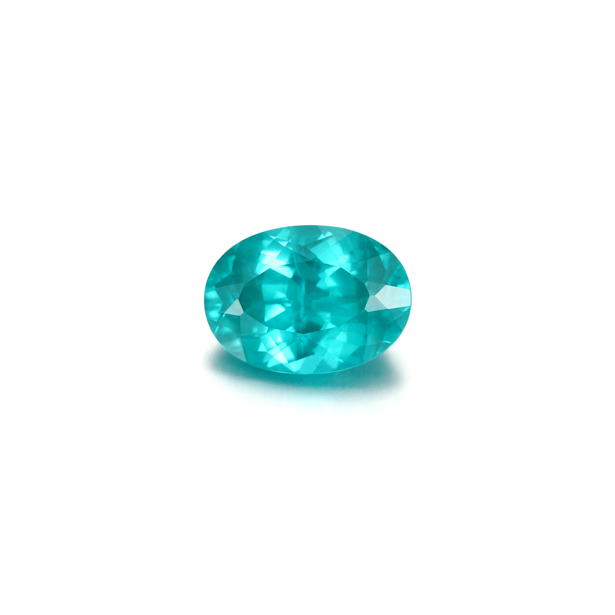 20Carat Oval Cut Lab Grown Blue Green Paraíba