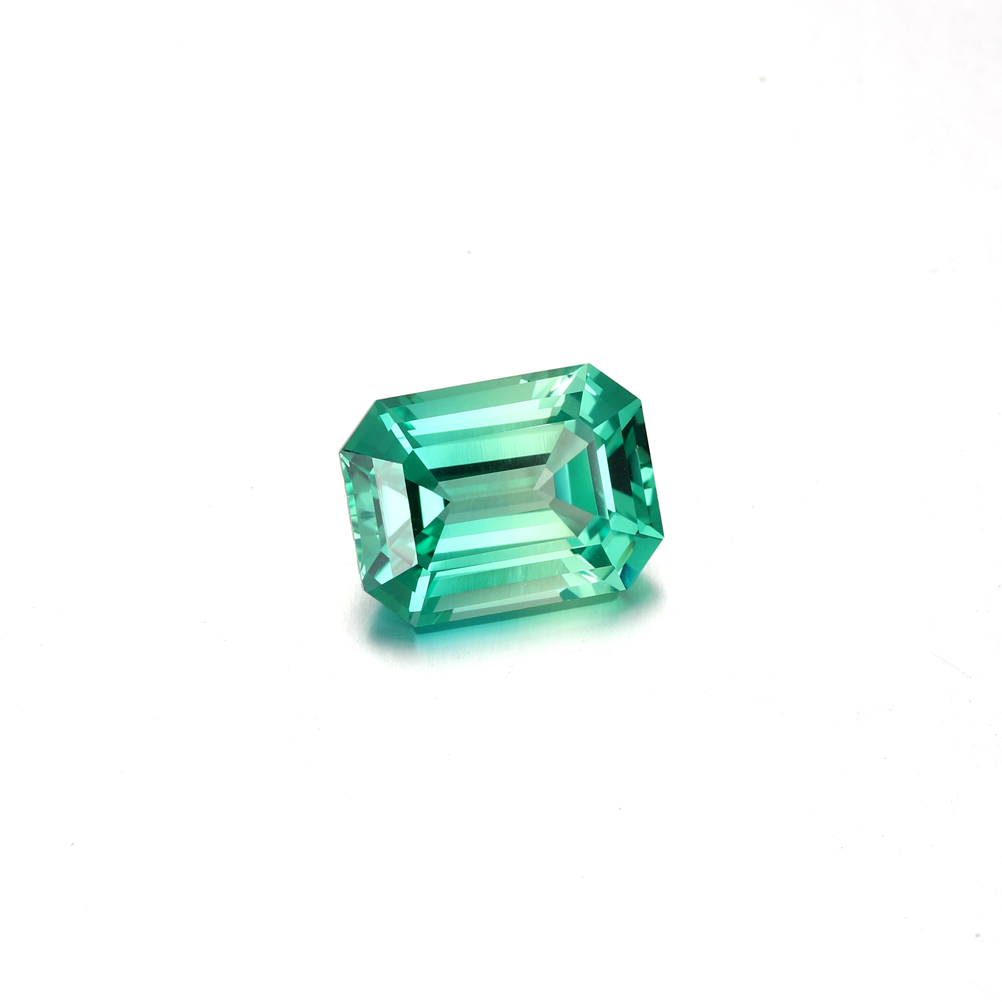 16Carat Emerald Cut Lab Grown Green Sapphire