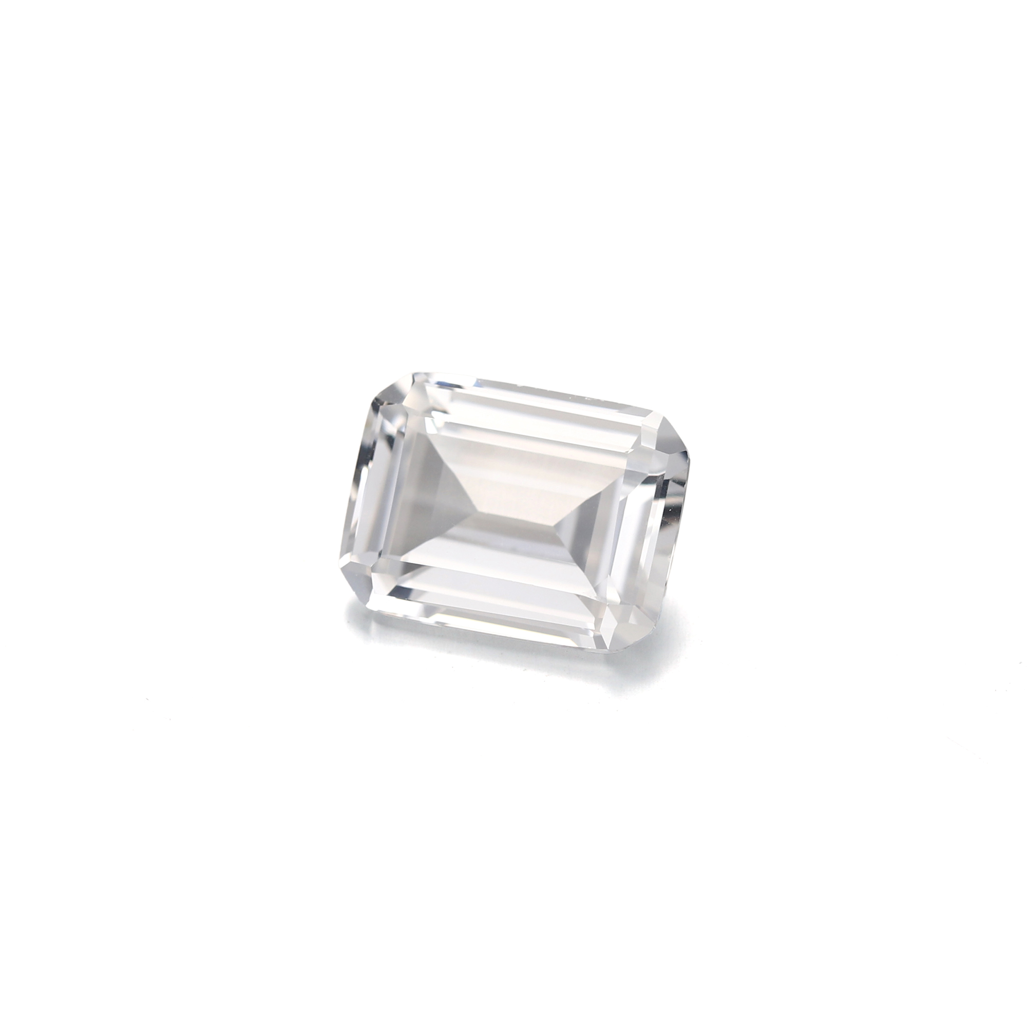 15Carat Emerald Cut Lab Grown White Sapphire
