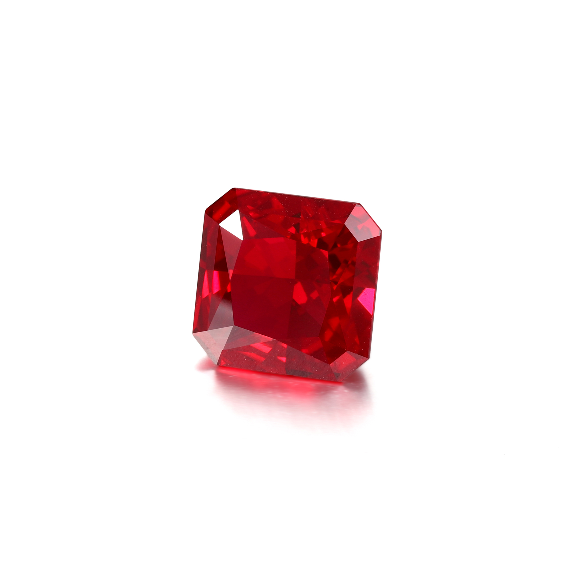 25Carat Radiant Cut Lab Grown Red Ruby