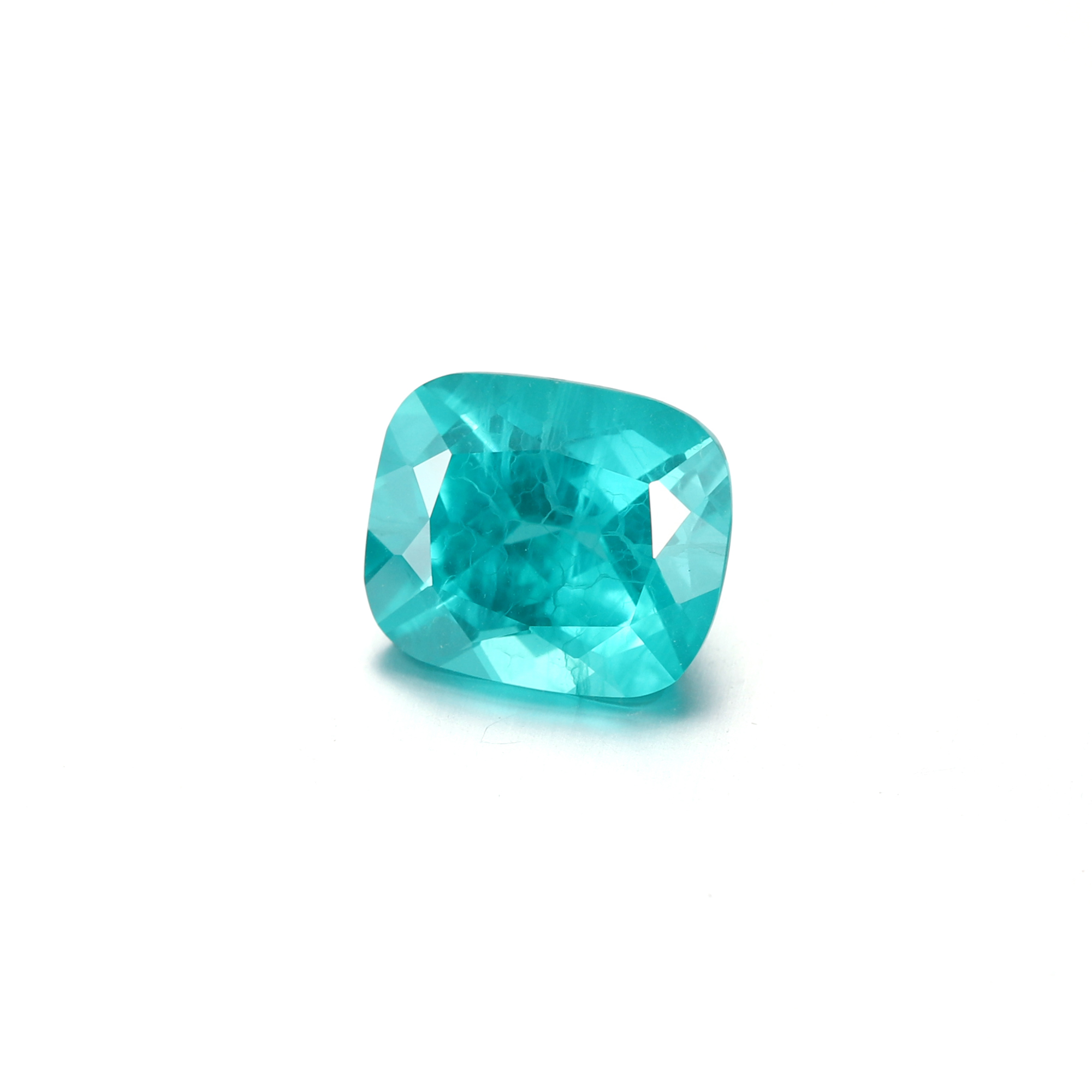 15Carat Cushion Cut Lab Grown Green Paraíba