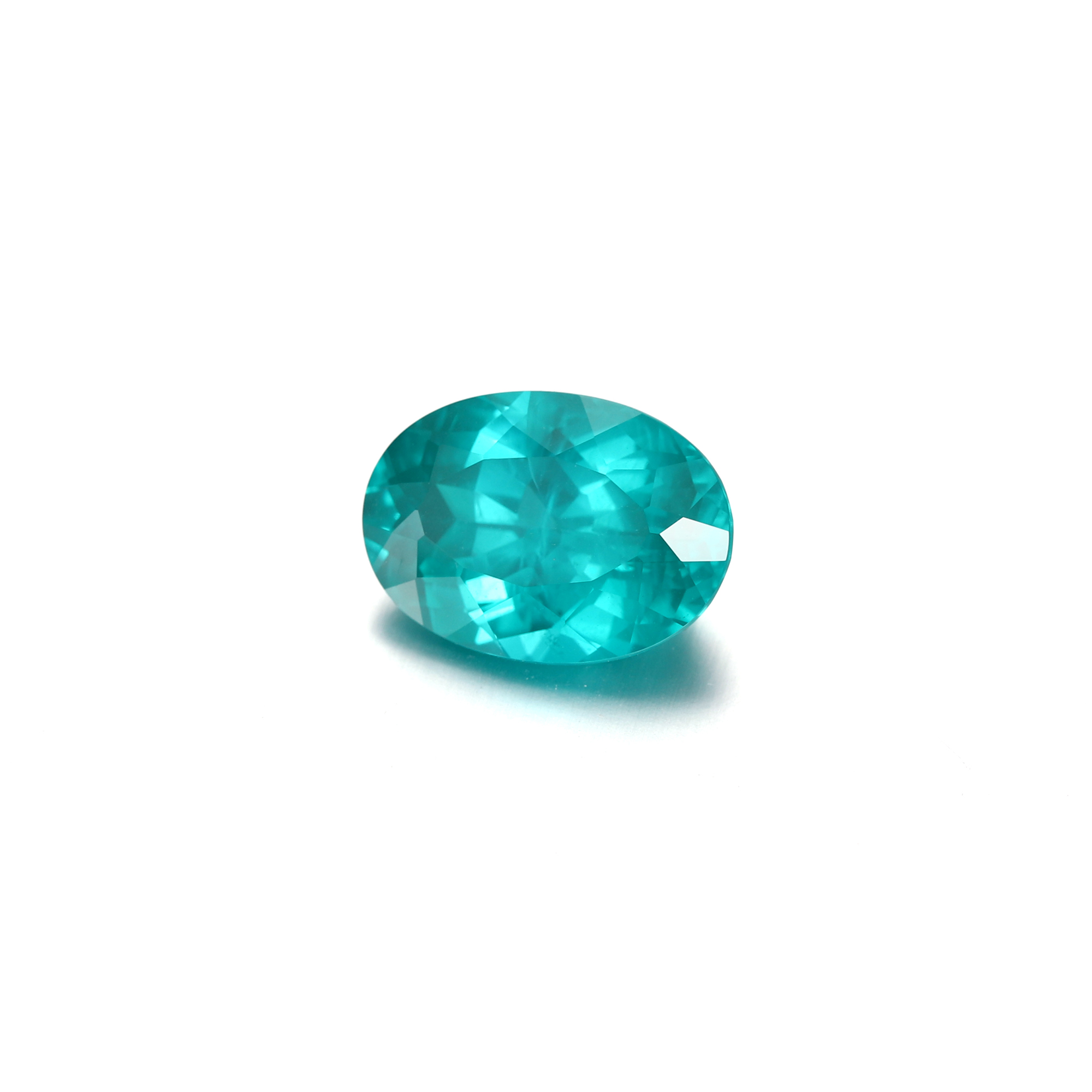 20Carat Oval Cut Lab Grown Blue Green Paraíba