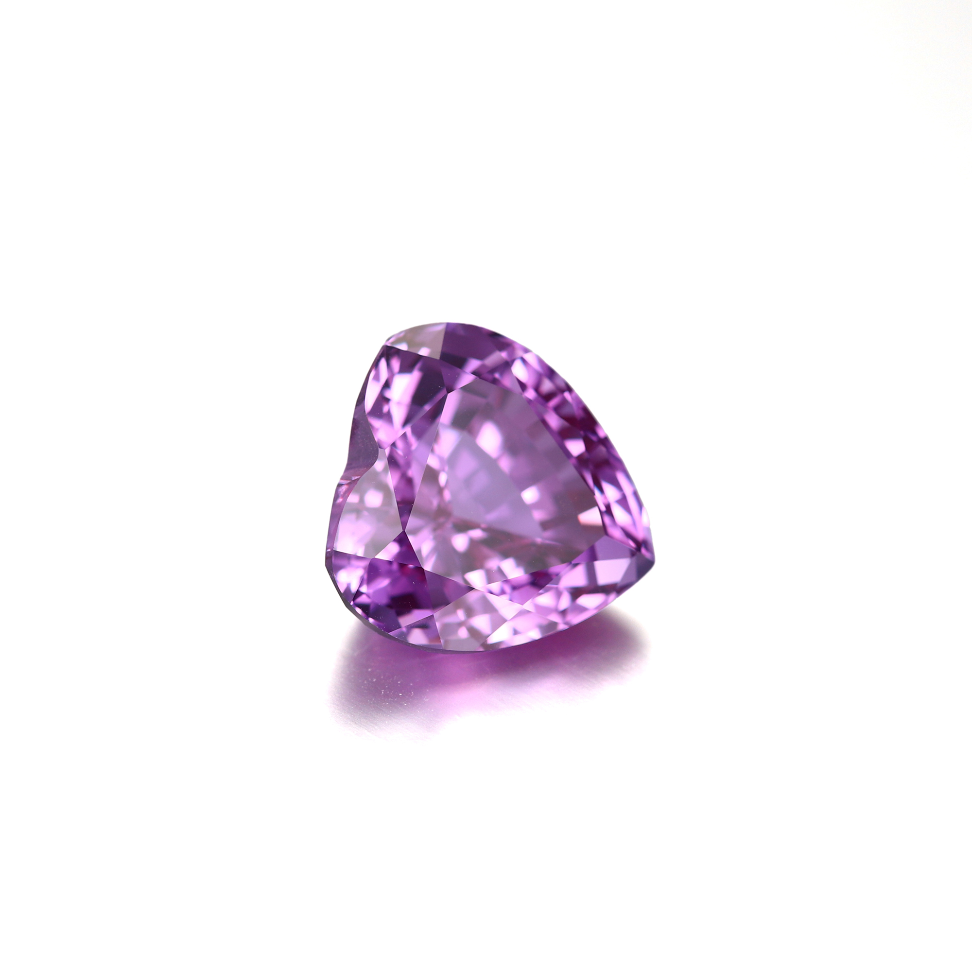 23Carat Heart Cut Lab Grown Purple Sapphire