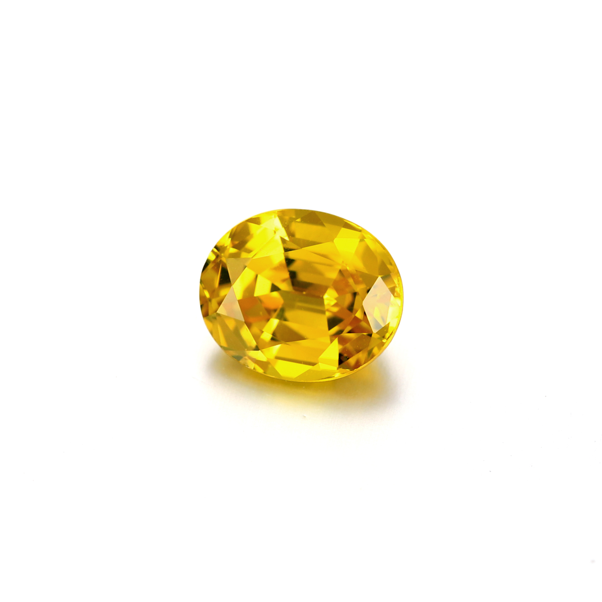 8Carat Oval Cut Lab Grown Canary Yellow Sapphire