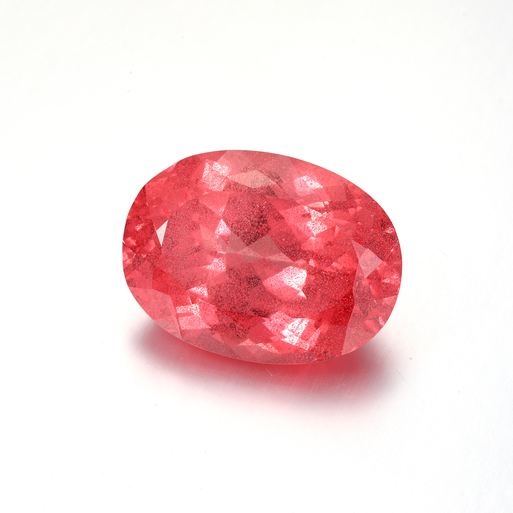 147Carat Oval Cut Lab Grown Pink Padparadscha