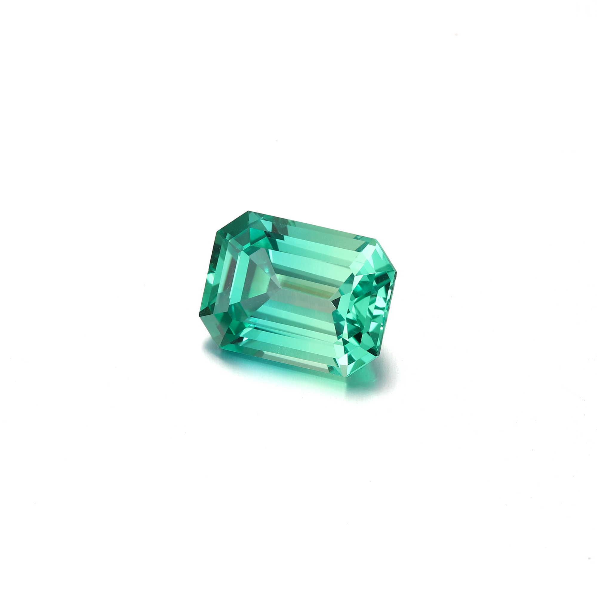 16Carat Emerald Cut Lab Grown Green Sapphire