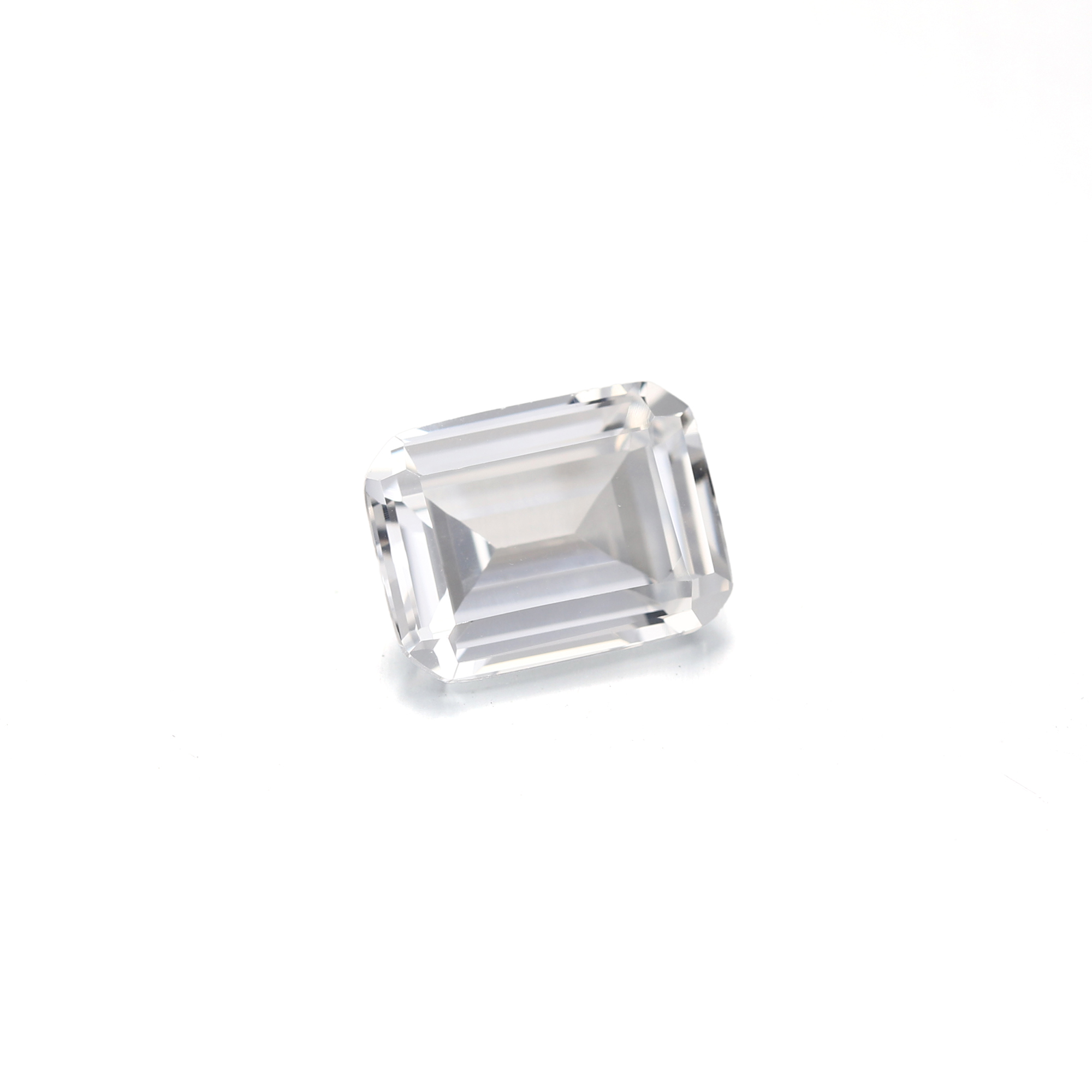 15Carat Emerald Cut Lab Grown White Sapphire