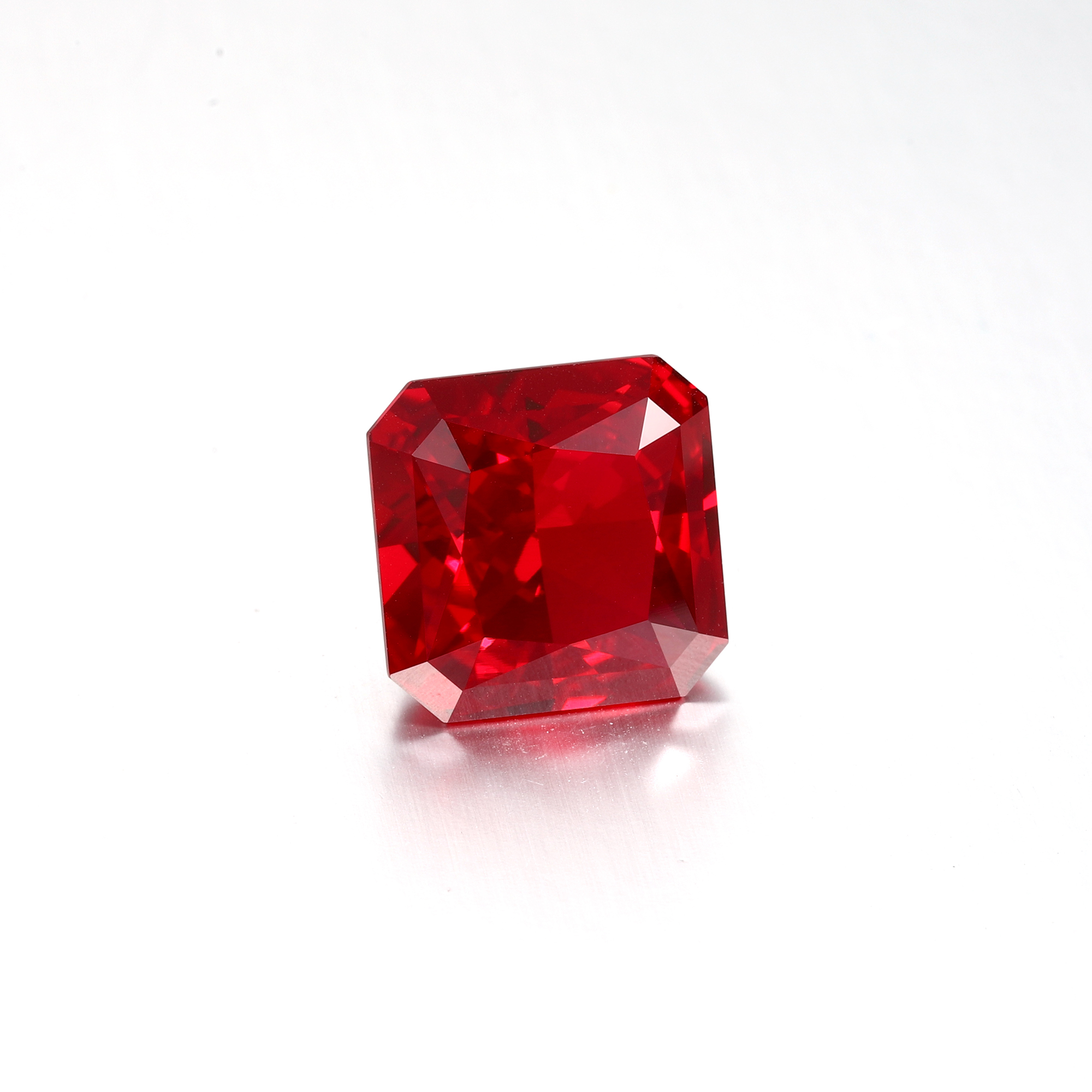 25Carat Radiant Cut Lab Grown Red Ruby