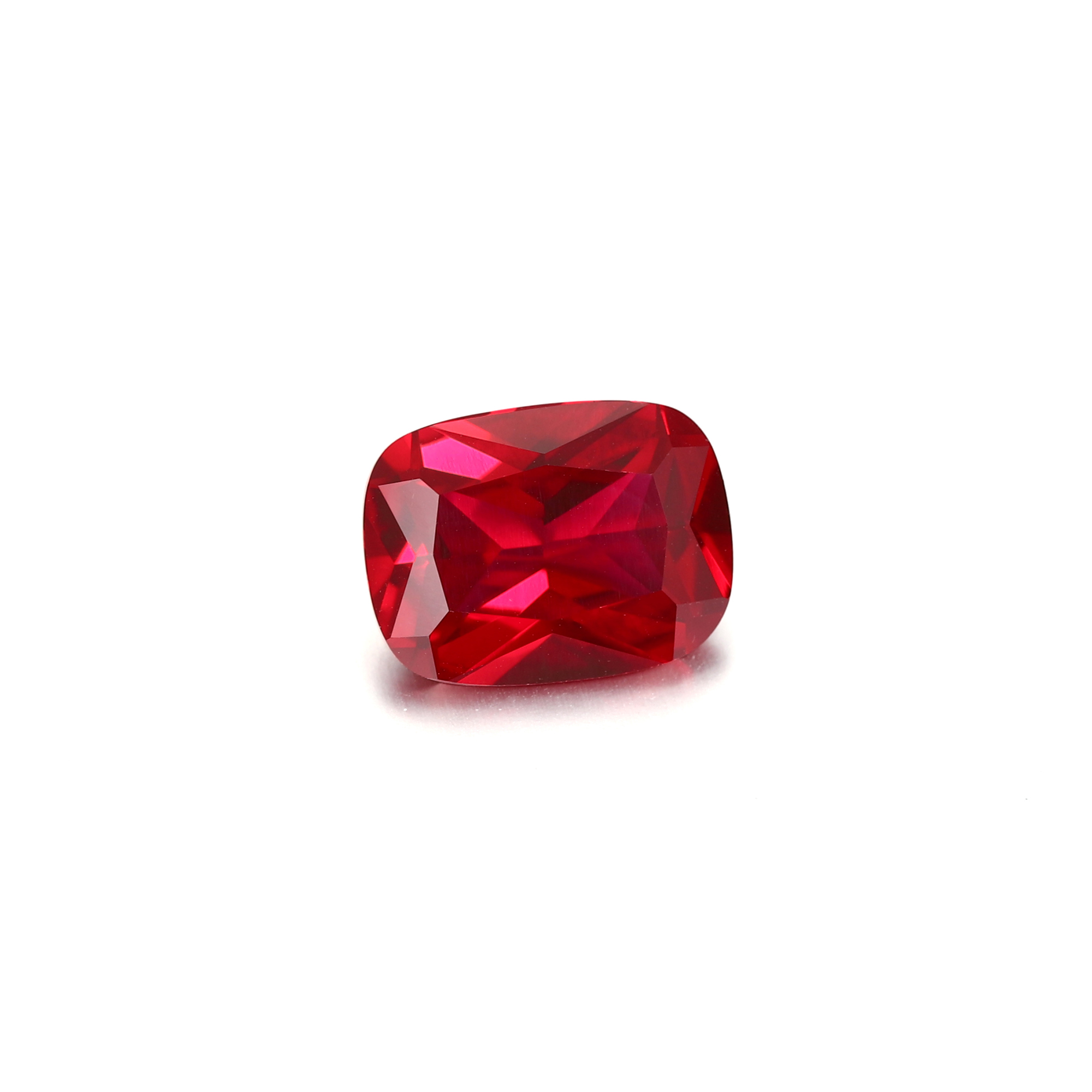 14Carat Cushion Cut Lab Grown Red Ruby