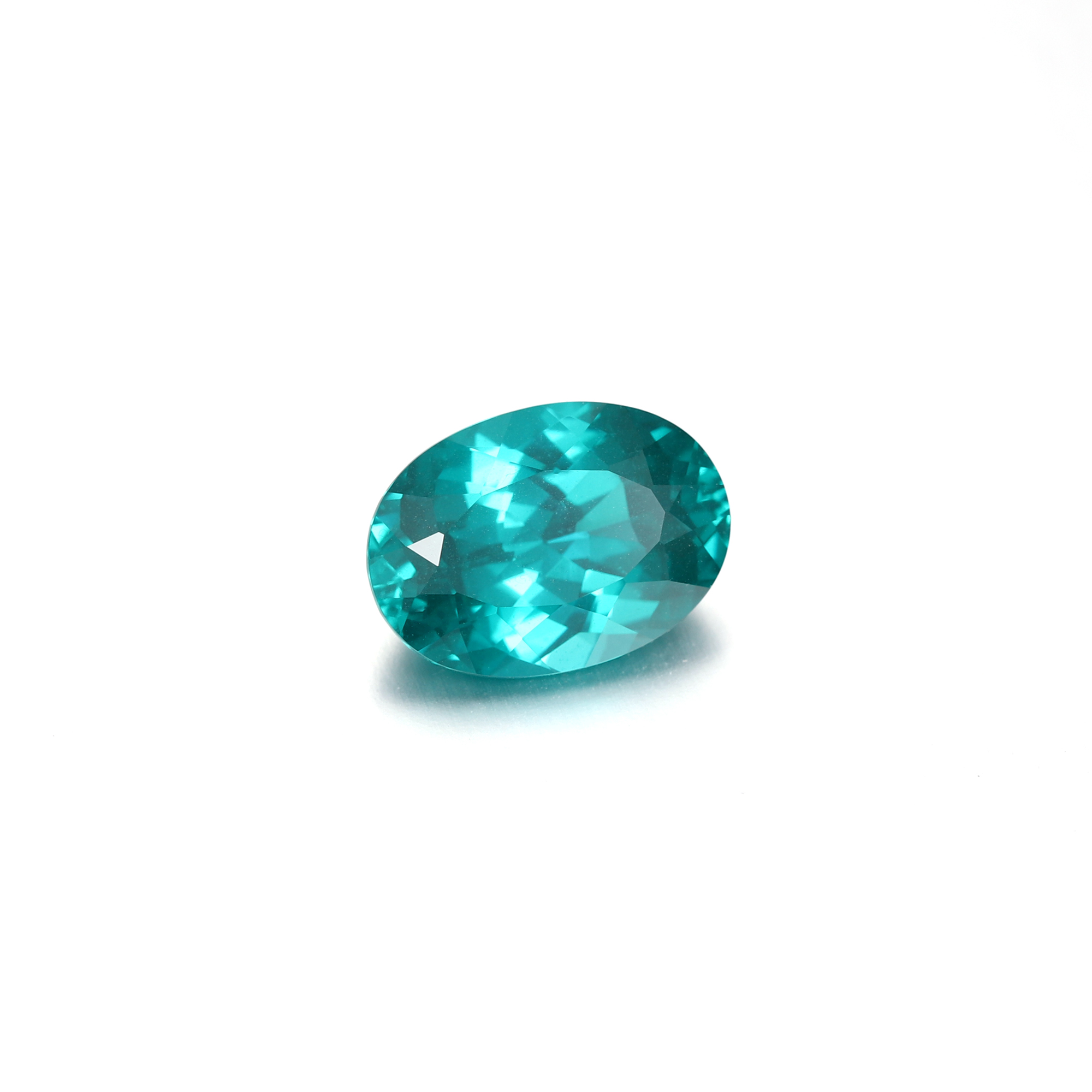 20Carat Oval Cut Lab Grown Blue Green Paraíba