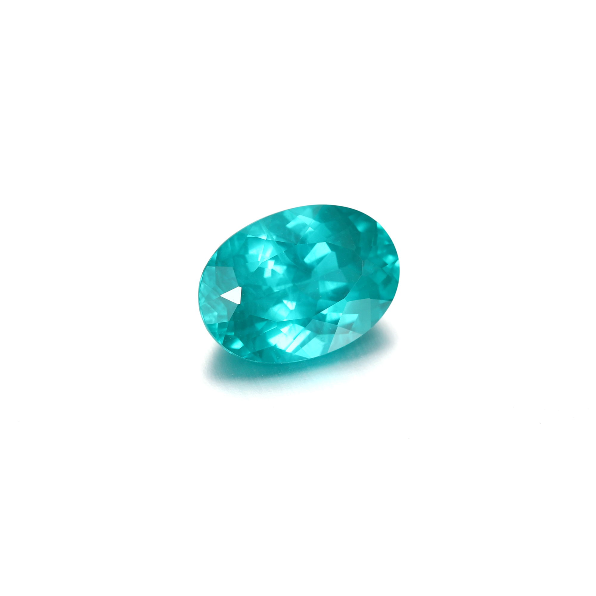 20Carat Oval Cut Lab Grown Blue Green Paraíba