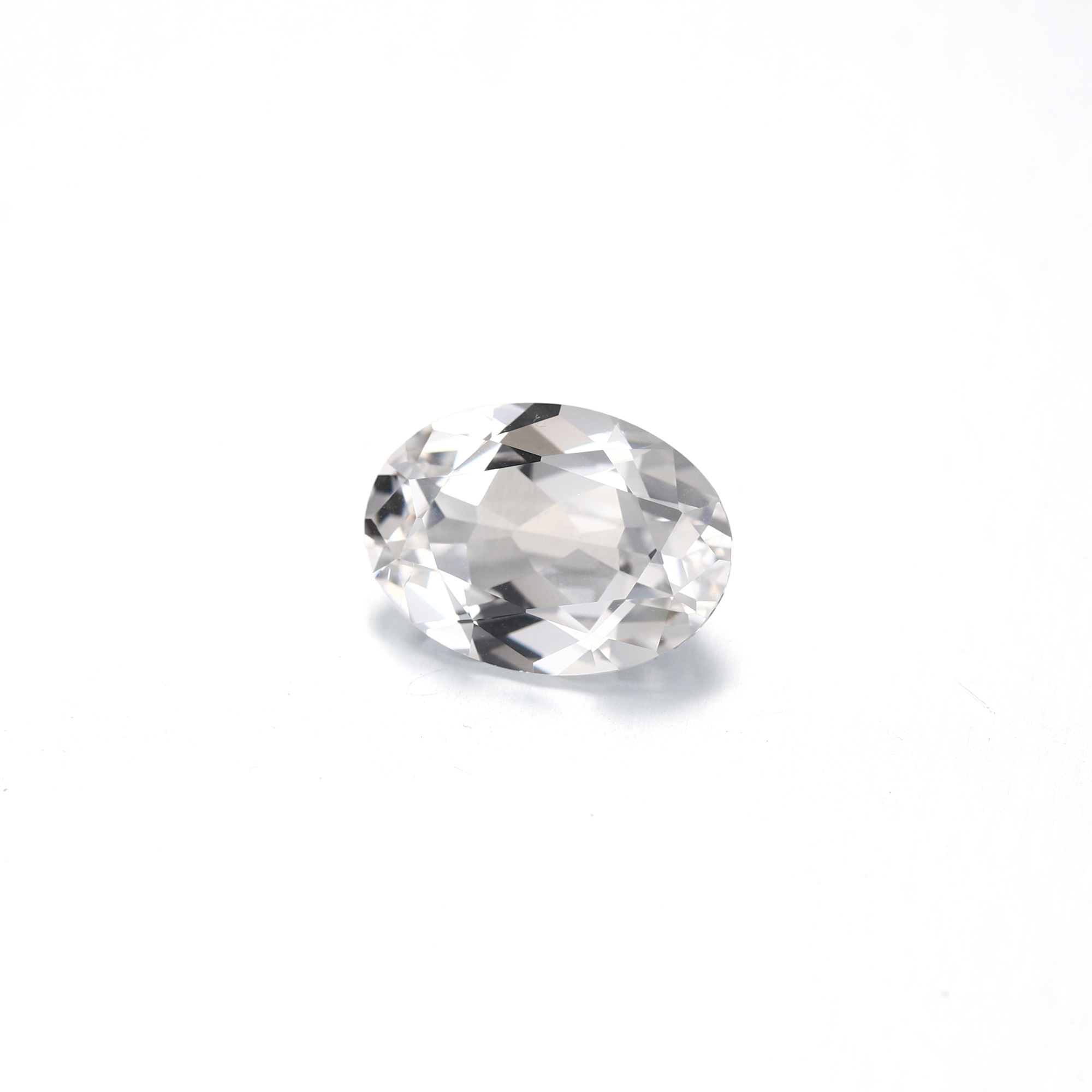 16Carat Oval Cut Lab Grown White Sapphire