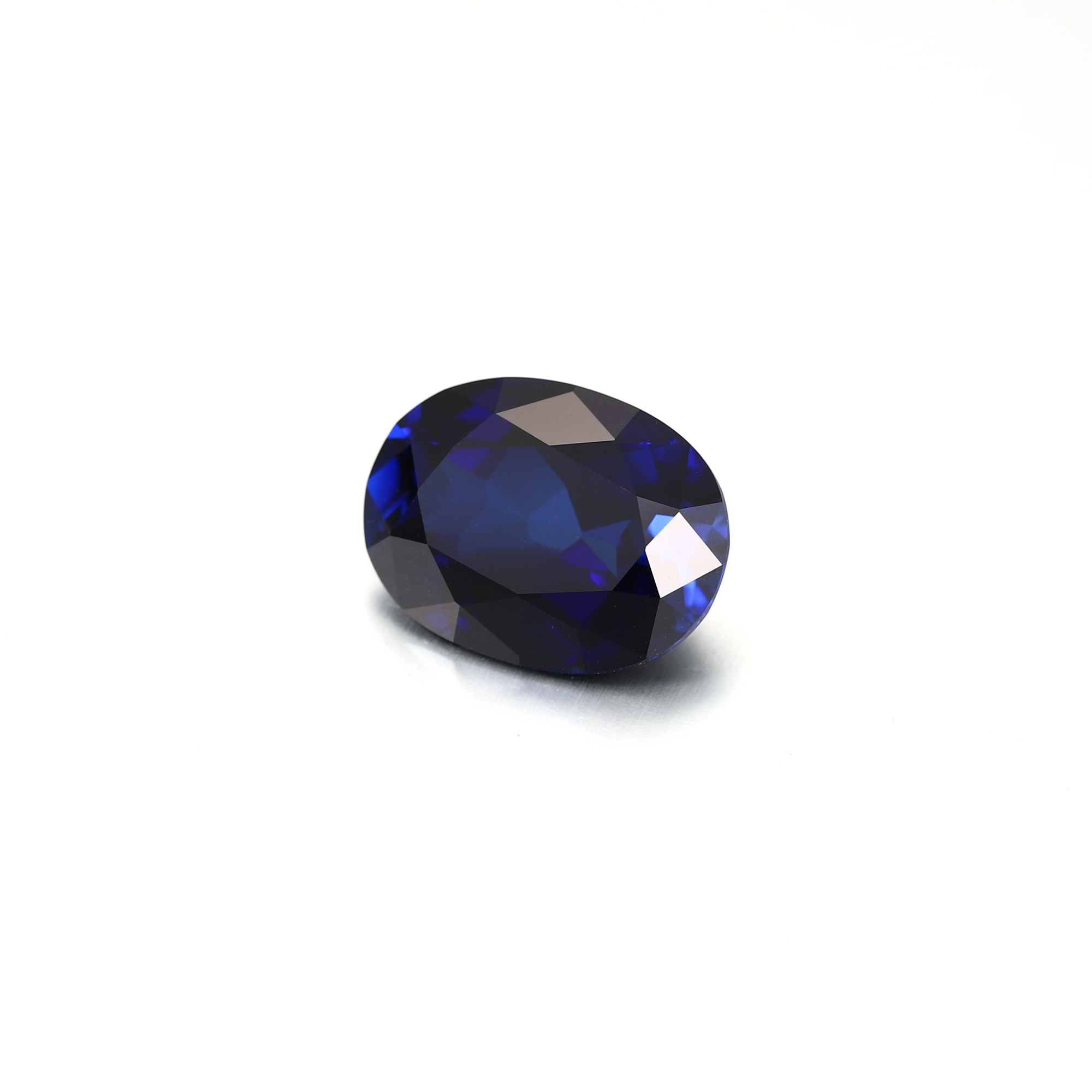 24Carat Oval Cut Lab Grown London Blue Sapphire