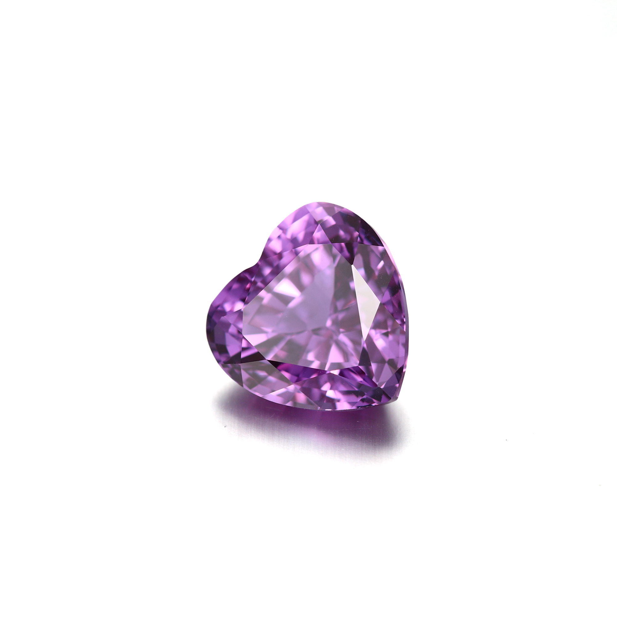 23Carat Heart Cut Lab Grown Purple Sapphire