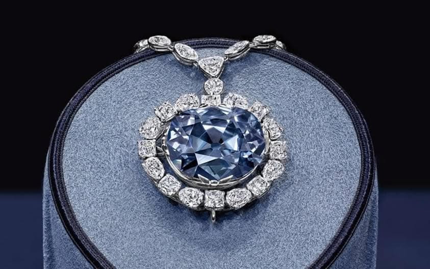 The famous Hope Diamond - deep blue 45.52 carat diamond