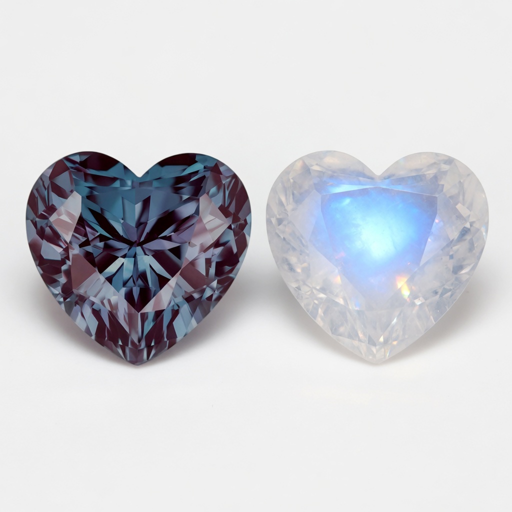 Alexandrite gemstone & Moonstone gemstone