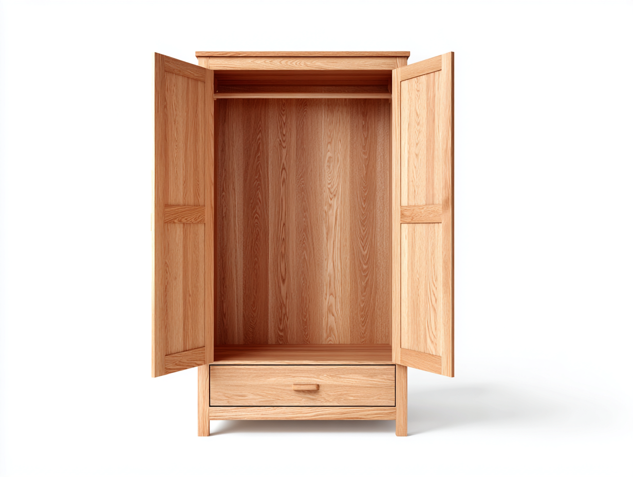 Armadio guardaroba 90x55x190 cm - marrone - per camera da letto - design naturale-Sofagethub