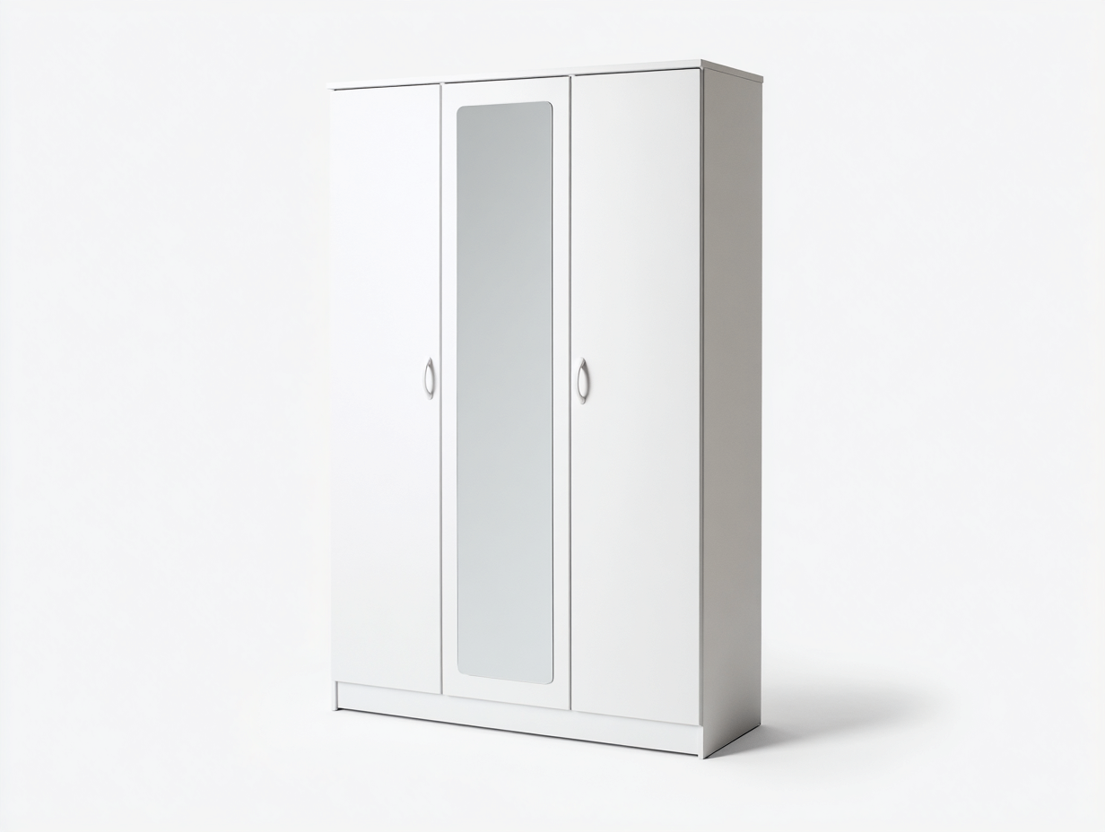 Armadio guardaroba in pannelli MDF 180x60x200 cm - bianco - design moderno-Sofagethub