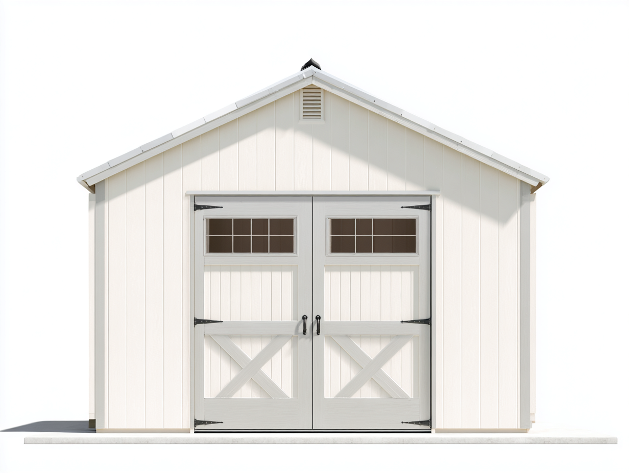 Casetta da giardino in legno 240x180x220 cm - Bianco - Design classico per esterni-Sofagethub