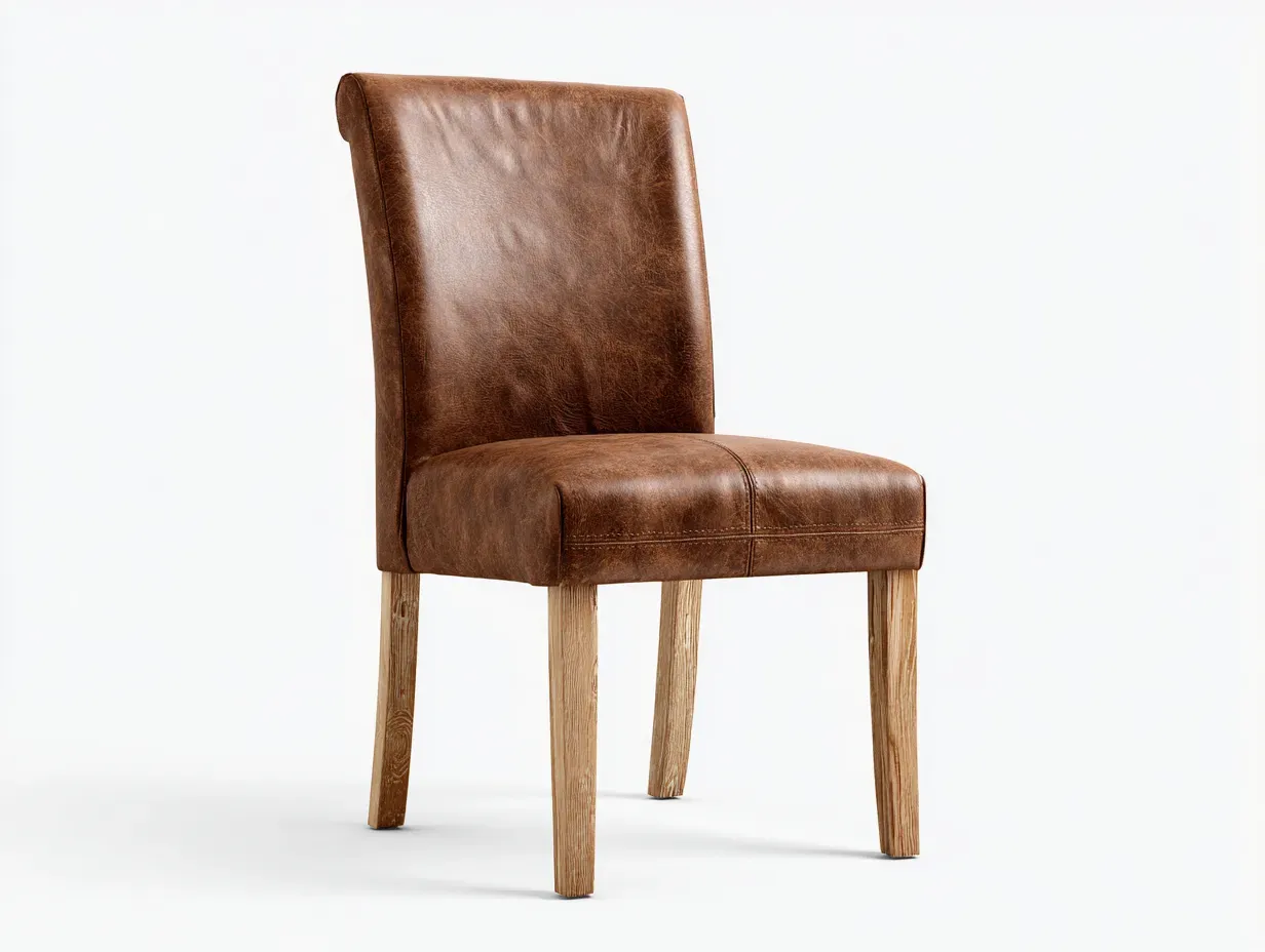 Esszimmerstühle-Leder-Holz-50x55x92 cm-Braun-klassischer Stil-Casagopad