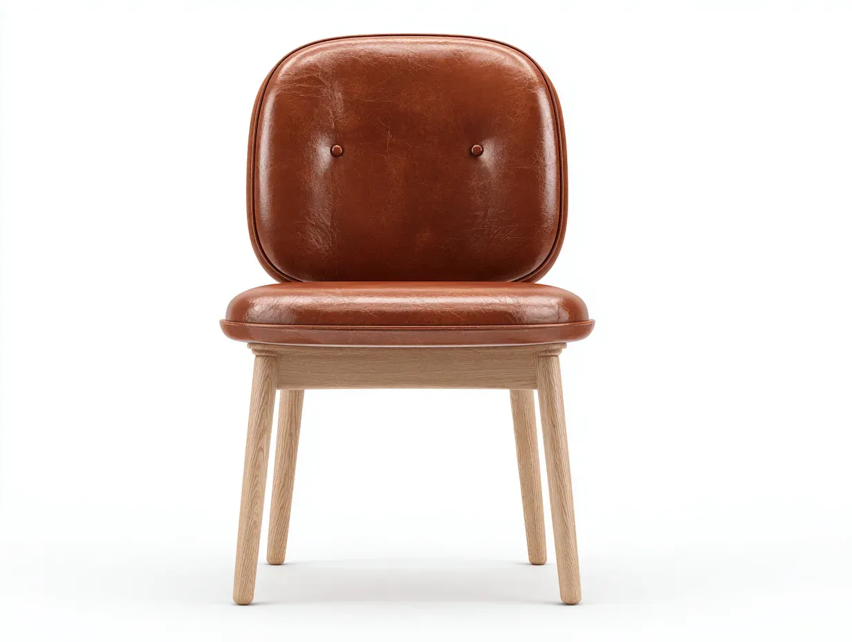 Esszimmerstühle-Leder-Holz-58x53x82 cm-Braun-moderner Stil-Casagopad