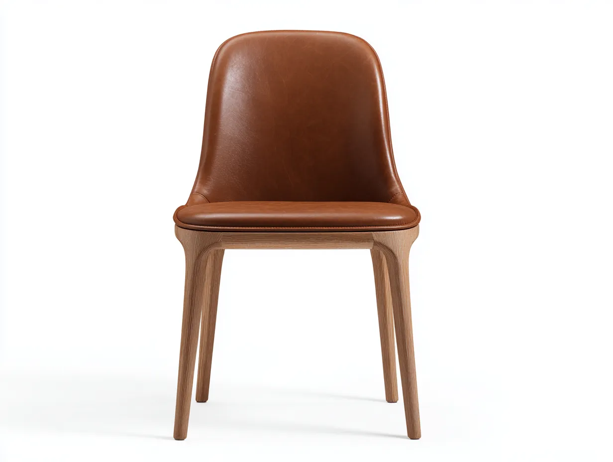 Esszimmerstühle-Leder-Holz-55x53x84 cm-Braun-moderner Stil-Casagopad