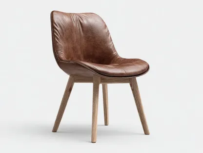 Esszimmerstühle-Leder-Holz-57x55x83 cm-Braun-moderner Stil-Casagopad