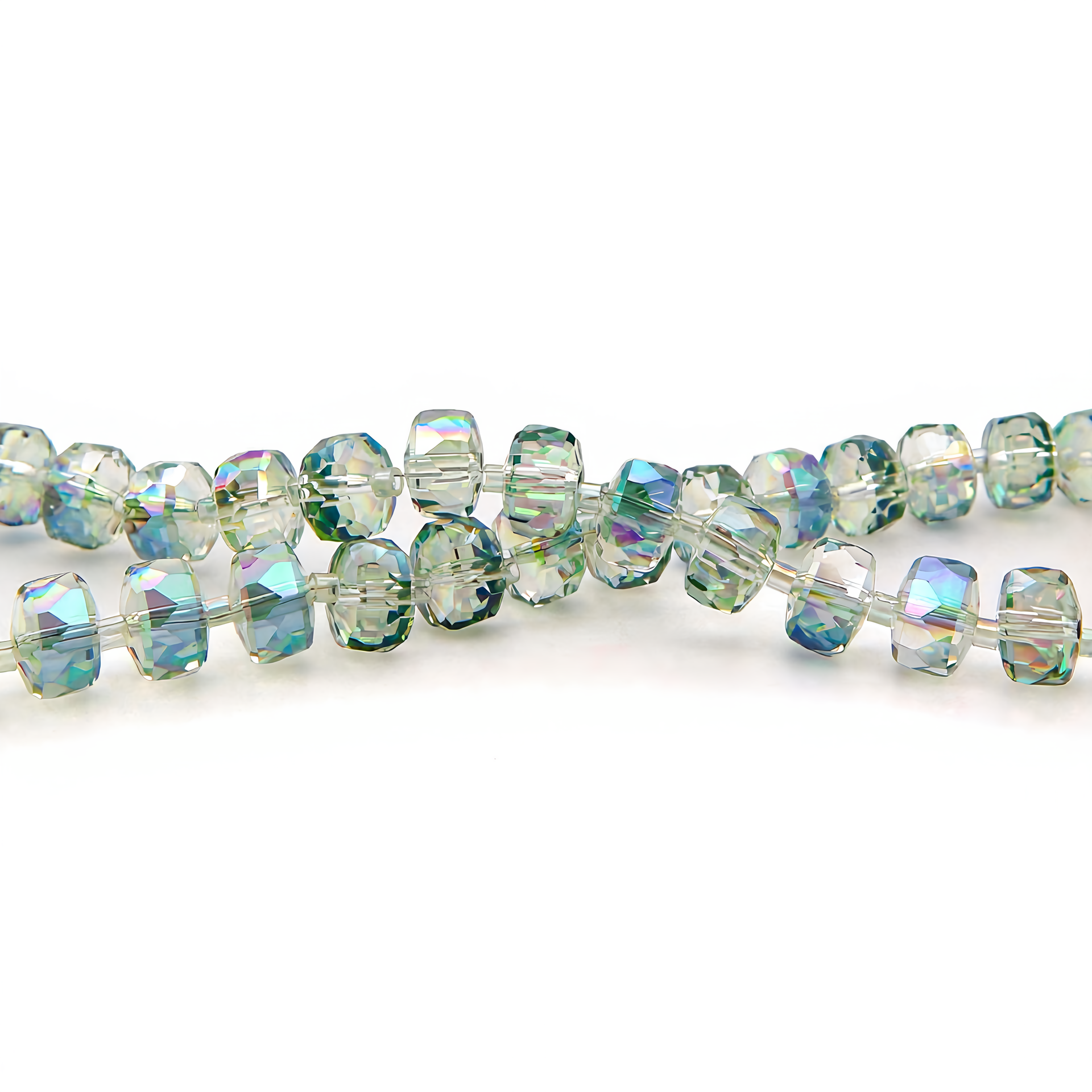K9 Glass Faceted Tire Beads – Ultra-Transparent, Lead-Free, Premium Quality